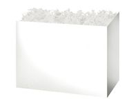 Pack of 6, Medium Solid White Basket Boxes 8.25 x 4.75 x 6.25" for Weddings & All Occasion Gift Baskets