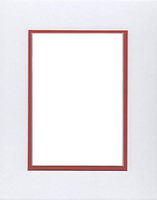Pack of (5) 11x14 Double Acid Free White Core Picture Mats Cut for 8x10 Pictures in White and Orange