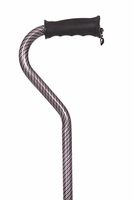 Essential Medical Supply Gentle Touch Offset Cane with Extra Soft Handle That Molds to Your Hand, Pewter