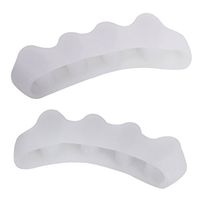1 Pair Soft Elastic Toe Straighteners 5 Hole Silicone Gel Separators Bunion