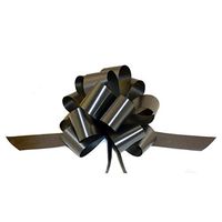 Black Decorative Gift Pull Bows - 5" Wide, Set of 10, Halloween, Gift Basket, Christmas, Mourning, Funeral, Support, Awareness, School Dance, Anniversary