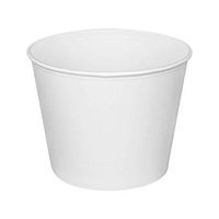 Karat C-FB130W_Bundle 130 oz Food Buckets with Paper Lids (215mm) - (Case of 125)