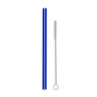 Hummingbird Glass Straws 9 inches x 9.5 mm Straight Reusable Straw Made with Pride in the USA (blue)