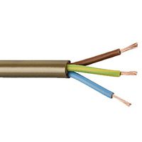 Merriway BH05698 Flex Lighting Lamps 0.5mm Metres (16.5 feet) Round 3-Core Cables 2183Y, 5 m, 0.5 mm, Aluminium Gold