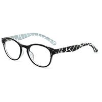 OCCI CHIARI Lightweight Designer Acetate frame Stylish Reading Glasses For Women (B-Black, 1.75)