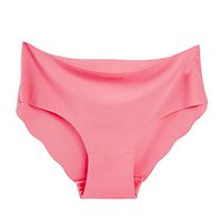 Theoylos Women's Underwear Seamless Bikini Panties Silky Comfy Ice Silk Briefs Ladies Elastic Ultra-Thin Panties Hot Pink