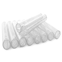 1000 pcs King J Doob Tube CONTAINERS 109 MM 420 Pop Top Medical Rx Prescription Vial Cig Joint Holder Waterproof Odor Proof 4.5" Long (Clear - Transparent)