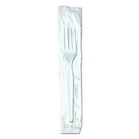 Dixie Individually Wrapped 6.31" Medium-Weight Polystyrene Fork by GP PRO (Georgia-Pacific), White, FM23C7,  (Case of 1,000)