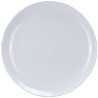 Yanco CO-1016 Coupe Pattern Round Plate, 16" Diameter, Melamine, White Color, Pack of 12