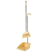 Broom and Dustpan With Long Handle Telescopic Up Extra Long Handle Magic Windproof Broom and Dustpan Stainless steel rod Multi-Function Broom Set Home Kitchen Room Garden cleaning tools