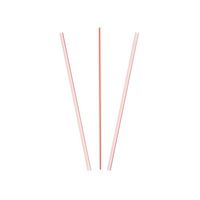 Royal 5" White with Red Stripe Sip Straw, Package of 1000