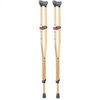Retractable Walking Stick for The Elderly, Adjustable Underarm Crutch Aluminum Alloy Non-Slip Double Crutch,Gold,L