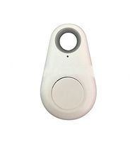 Smart Mini Waterproof Bluetooth GPS Tracker for Pet Dog Cat Keys Wallet Bag Kids (White)
