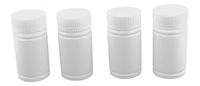 10PCS 20ML 20G 0.68oz White Plastic Empty Round Portable Solid Sample Powder Medicine Bottle Pill Tablet Holder Storage Case Container Box