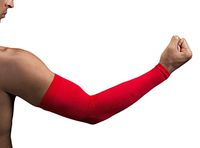 NV-X Sport Arm Sleeves 15-20MMHG Compression Enhanced Performance and Protection, Acid Red, Extra Large