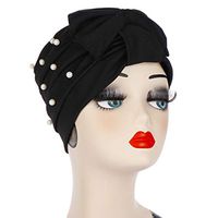 Head Wraps for Women No Slip Bow Knot Cap Curly Girl Slap Headwear Gifts for Frizzy Hair Women Muslim Head Wrap(Black)