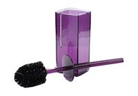 AMSS Acrylic Luxury Toielt Brush with Shinny Stones Modern Toilet Brush and Holder Set ,Purple