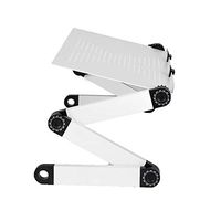 Laptop Stand for Bed YOSHIKO Foldable Laptop Desk, Foldable Standing Desk, Height Adjustable Cozy Laptop Table, Portable Bed Desk, Bed Tray for Couch and Sofa Silver