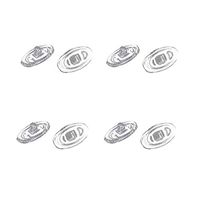 4 Pairs Transparent Silicone Eyeglasses Nose Pads - Super Soft Air Cushion Nose Pads with Screws and Screwdriver #4