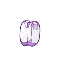 TOPBATHY 1pcs Foldable Pop Up Laundry Basket Fine Mesh Dirty Clothes Storage Basket Organizer Space Saving Basket (Random Color)
