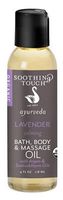 Bath Body & Massage Oil, Lavender 4 oz by Soothing Touch (Pack of 3)