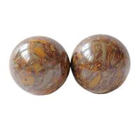 NOLOGO Js-whz Fitness Ball, Rosewood Fitness Ball, Health Solid Wood Massage Ball Handball, Middle-Aged and Elderly People Holding The Ball 5 cm (Color : Brown, Size : 5.5cm)