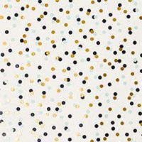 Blue/Gold Dots Gift Wrap - 30" X 100' - Roll