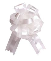 A&T Designs Set Pack of 2 White Pew Bows with Tulle - Wedding Party Reception Decoration