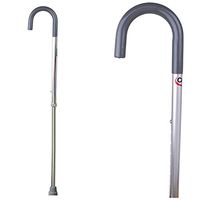 Carex Round Handle Aluminum Walking Cane for Women - Adjustable Walking Cane - Silver Color