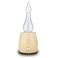 HXXXIN Wood Grain Glass Aromatherapy Machine Essential Oil Diffuser Small Home Office Bedroom Silent Freshener Air Purifier,Beige