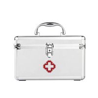 First aid kit LCSHAN Household Medicine Box Family Should Be Emergency Storage Portable Aluminum Alloy (Size : 10 inches)