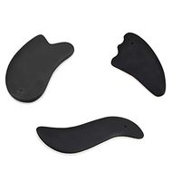 Romonacr IASTM 3 Gua Sha Scraping Massage Tools Natural Bian Stone Guasha Board for SPA Acupuncture Therapy on Face, Back, Neck,Shoulder