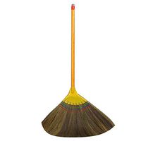 Straw Broom Sweeping The Garden Long Wooden Handle Traditional Hand Made Dust-Proof Wind Resistant Wear Resistant 40X90cm