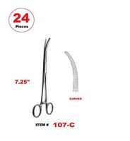 24 Pcs 7.25" Pean Hemostat Locking Forceps Curved