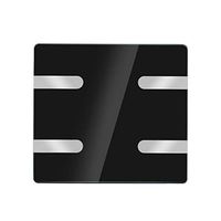 Body Fat Scale Precision Bathroom Scales Measure Weight BMI Body Fat Intelligent Scale Ultra Slim Analyser Bathroom Scales Postal Scales (Color : Black)