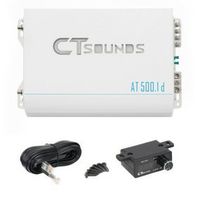CT Sounds Monoblock Car Audio Amplifier - 1000 Watts Maximun Power, Class D, Mosfet Power Supply with Remote Bass Knob, Great for Car Speakers and Car Stereo - AT-500.1D