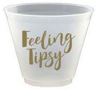 Feeling Tipsy Plastic Flex Wine Cups 9oz 8pk F172483 By Slant