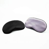 Artgenius Lightweight Sleeping Eye Mask for A Full Night's Sleep, Silk Sleep Eye Mask Set (Black-Purple)