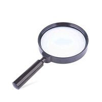 LHQ-HQ 5X Handheld Portable Magnifier,5X Hd Glass 120mm Large Lens for Elderly & Students Reading Small Prints Map Inspection Jewelry Loupe Black