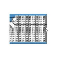 Brady TMM-25-PK Low-Profile Glossy Vinyl-Coated Polyester (B-702), Black on White, Solid Letters & Numbers Miniature Wire Marker Card (25 Cards)