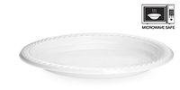 300 Count, PlastX Disposable 9 inch White Plastic Dinnerware Dinner Plates, Microwavable, Great For Home, Office, Wedding, Parties, or Everyday Use, 3 Packs