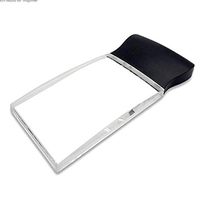 Jing Boutiques/LED Light 5X Large Rectangular Handheld Magnifier Reading Magnifying Glass 58 X 102mm Rimless Distortion Free Lens for Seniors, Low Vision, Books, Pages, Magazines, Newspapers，Maps