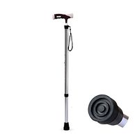 HXZXH Canes for Men and Women Fashionable Walking Cane Stick with Rubber Tips Prongs Heavy Duty Adjustable Light Weight Hand Crutch with T Handle Aluminum Silver