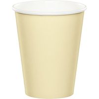 48 Ivory Premium 9oz Hot/Cold Cups Bulk Party Supply Wedding Shower Birthday Anniversary