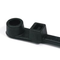 Hellermann Tyton T120MR0K2 Screw Mount Tie, 18lb, 4.3" Long, Max Bun Diameter 4.02", 1/4 Screw, PA66, Black (Pack of 50)