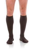 Jomi Compression Men's Socks Collection, 15-20mmHg Microfiber 102 (Small, Gray)