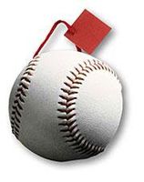 Pack of 6 Baseball Small Die Cut Gift Bags