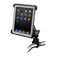 RAM MOUNTS (RAM-B-149Z-TAB3U Handlebar Or Rail Mount with Tab-Tite Universal Clamping Cradle for The Apple Ipad 4, Ipad 3, Ipad 2 and Ipad 1 with Or Without Light Duty Case