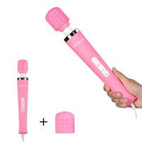 MeMass Electric Massager Massage Stick, 10 Different Vibration Strengths, Relieve Body Fatigue and Muscle Pain in The Neck,Shoulders, Back, Waist, Buttocks, Legs(Pink)