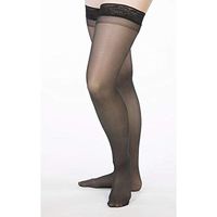 Allegro 8-15 mmHg Essential 82 Sheer Support Thigh High Hose, Black, XXX-Large